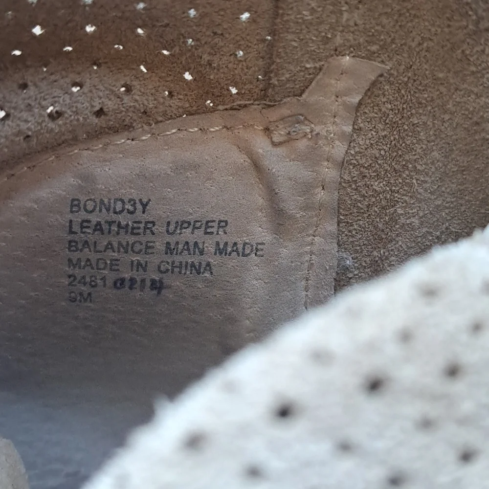 NINE West Bond Suede Leather Ankle Boots Taupe Perforated Causal Booties - Picture 9 of 12